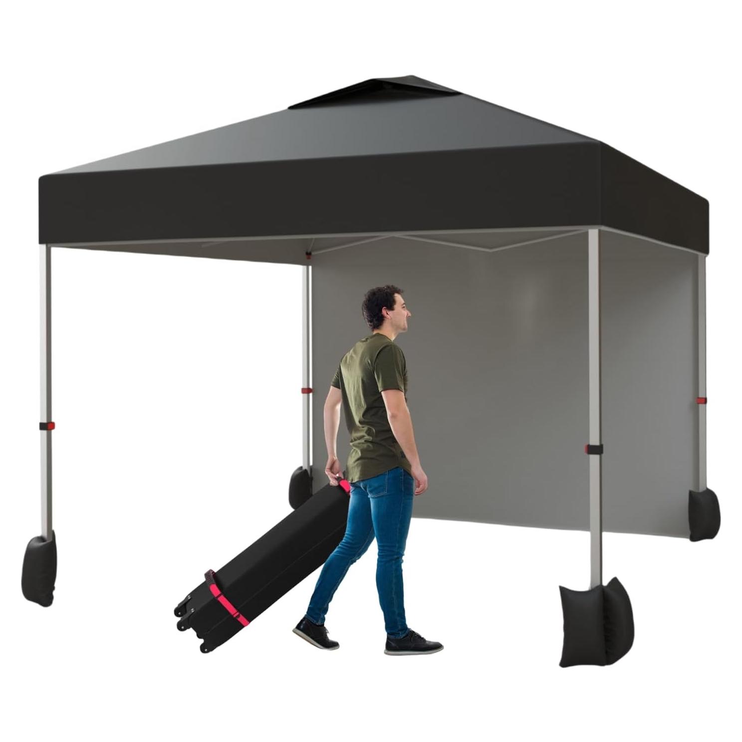 Carpa Pop Up GarveeLife 10x10 Pies con Pared Lateral Negra