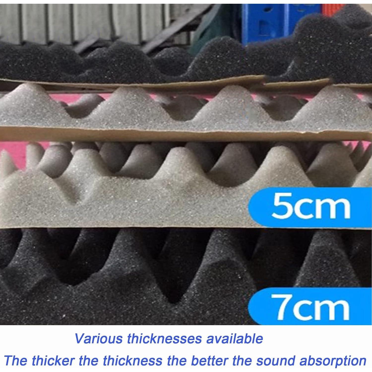 Paneles de Espuma Acústica Autoadhesivos XILYZMO 7cm 1x5m