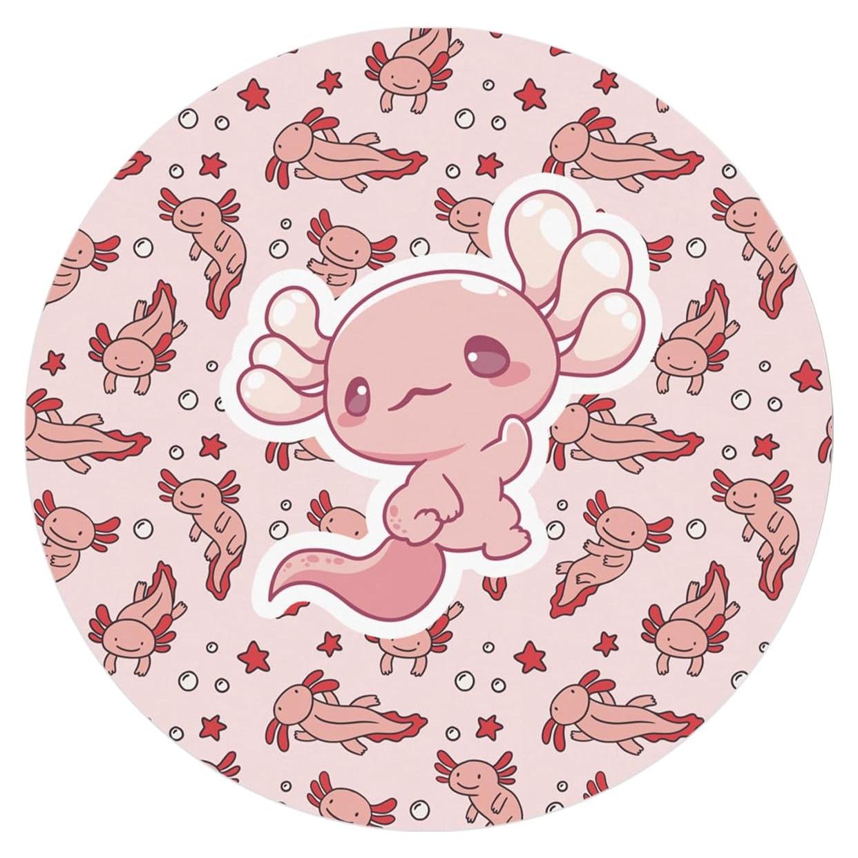 Alfombrilla de Ratón Rosa Axolote NaZaUK 22x22 cm Antideslizante