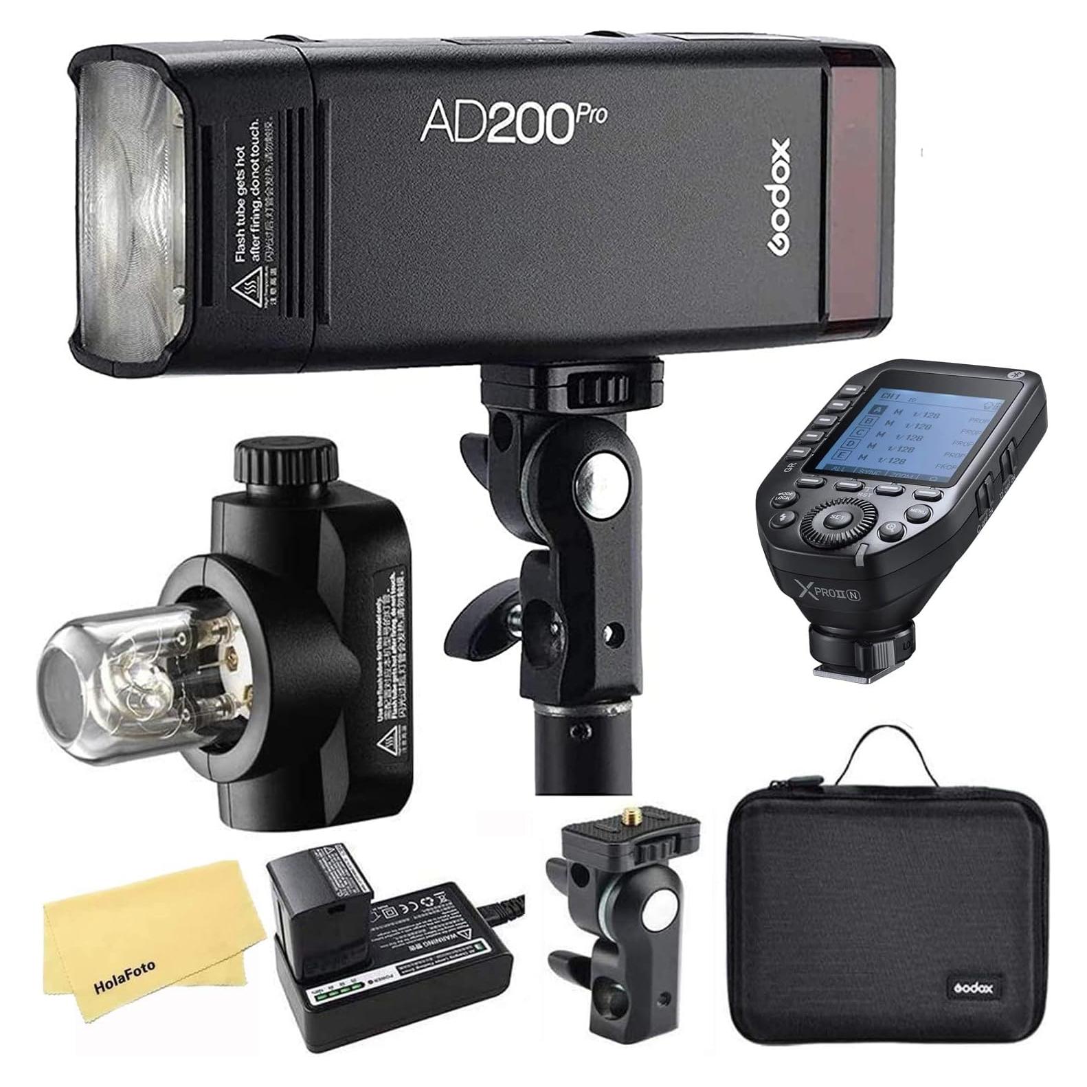 Flash Godox AD200 Pro + Disparador XProII-N para Nikon