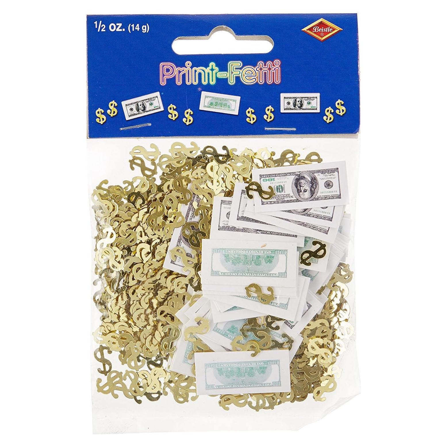 Confeti de Billetes de 100 Dólares Beistle - 3 Unidades