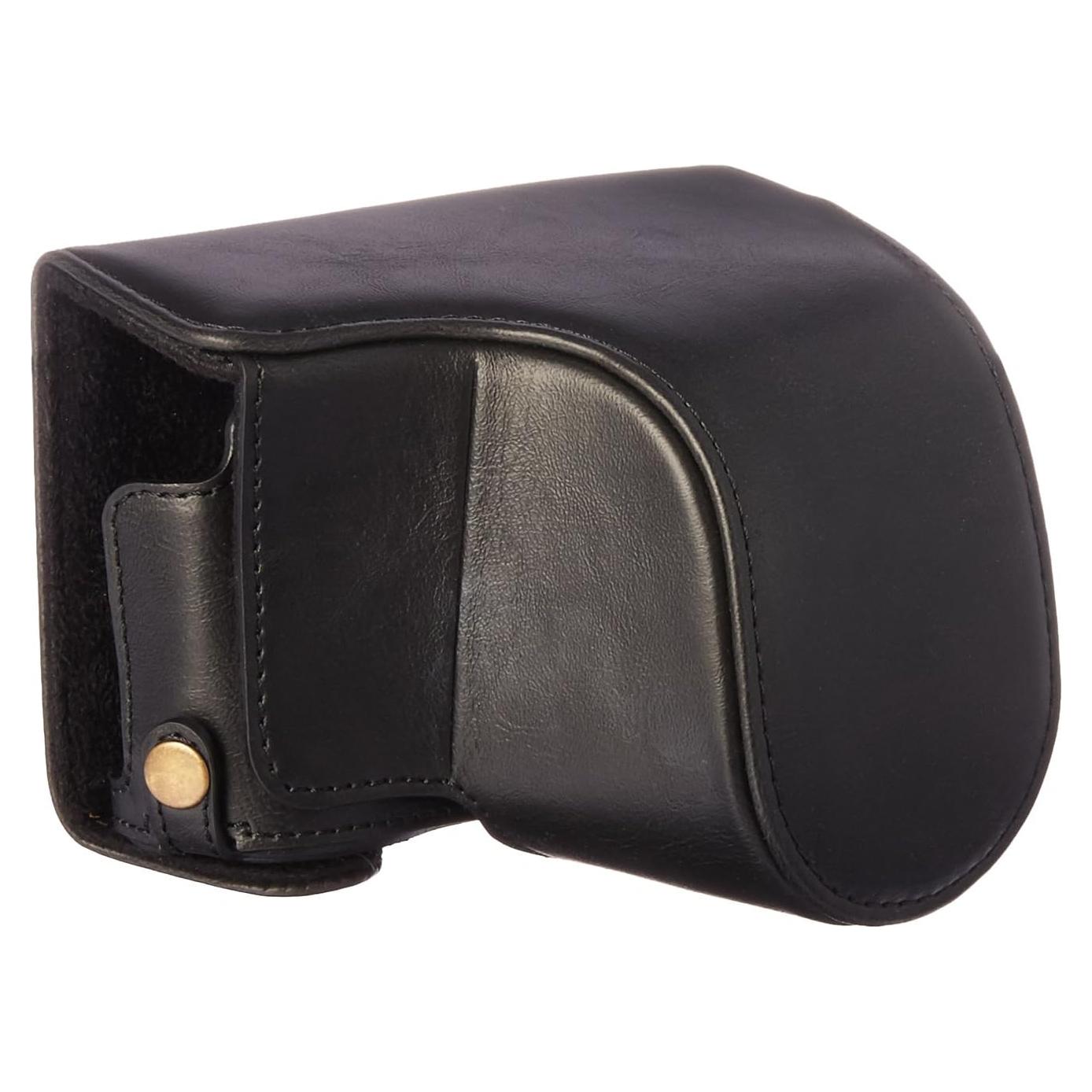 Funda de Cuero MegaGear para Panasonic Lumix DMC-GX85/GX80 - Negro