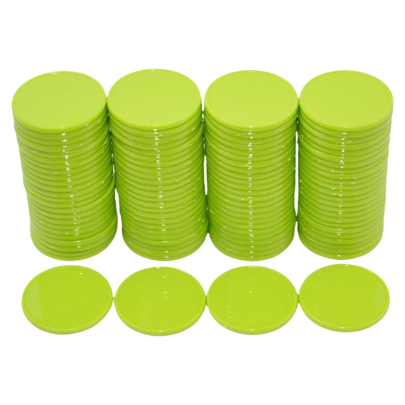 Set de 100 Fichas de Plástico SmartDealsPro 25mm Verde Claro