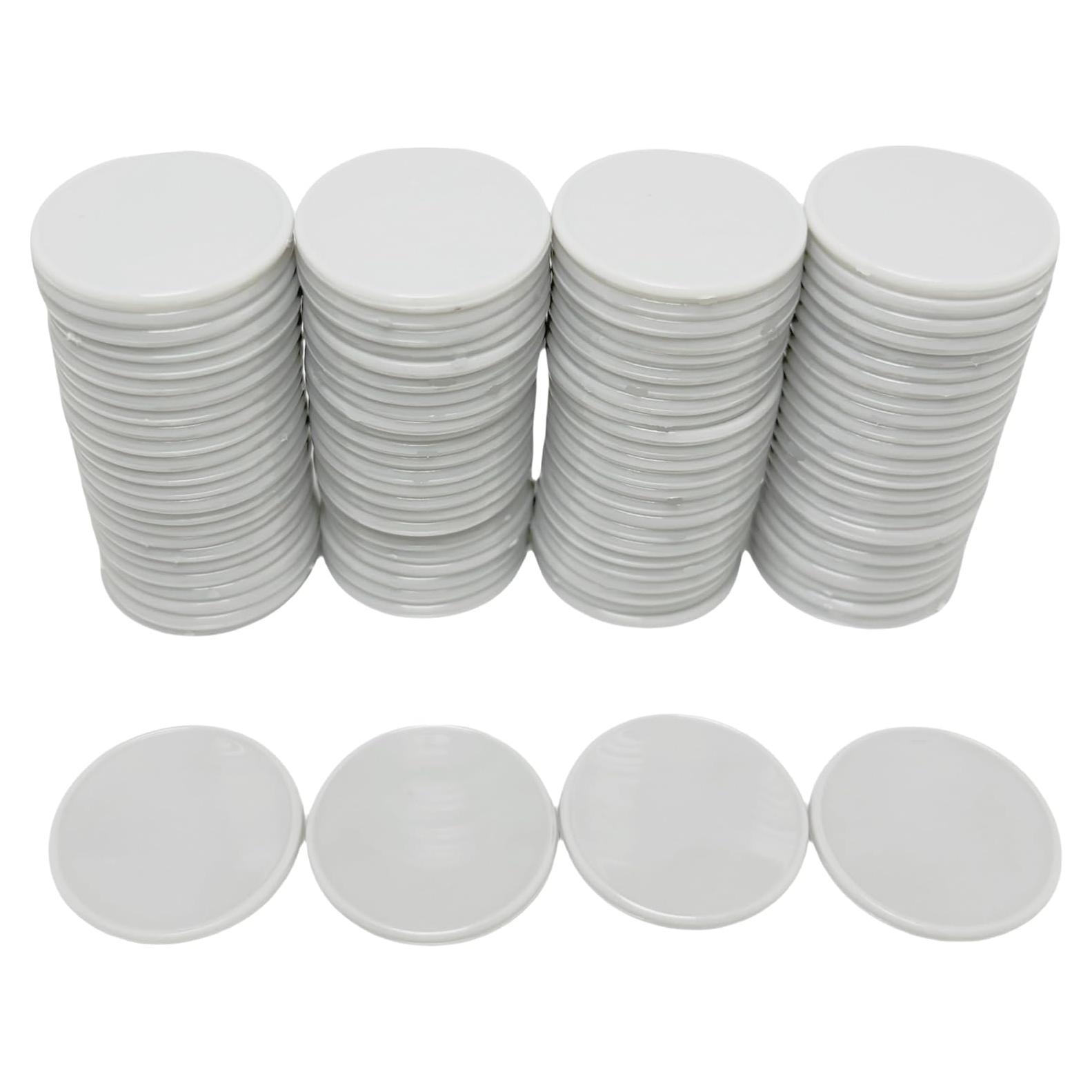 SmartDealsPro Set de 100 Fichas de Plástico 25mm con Caja Gris