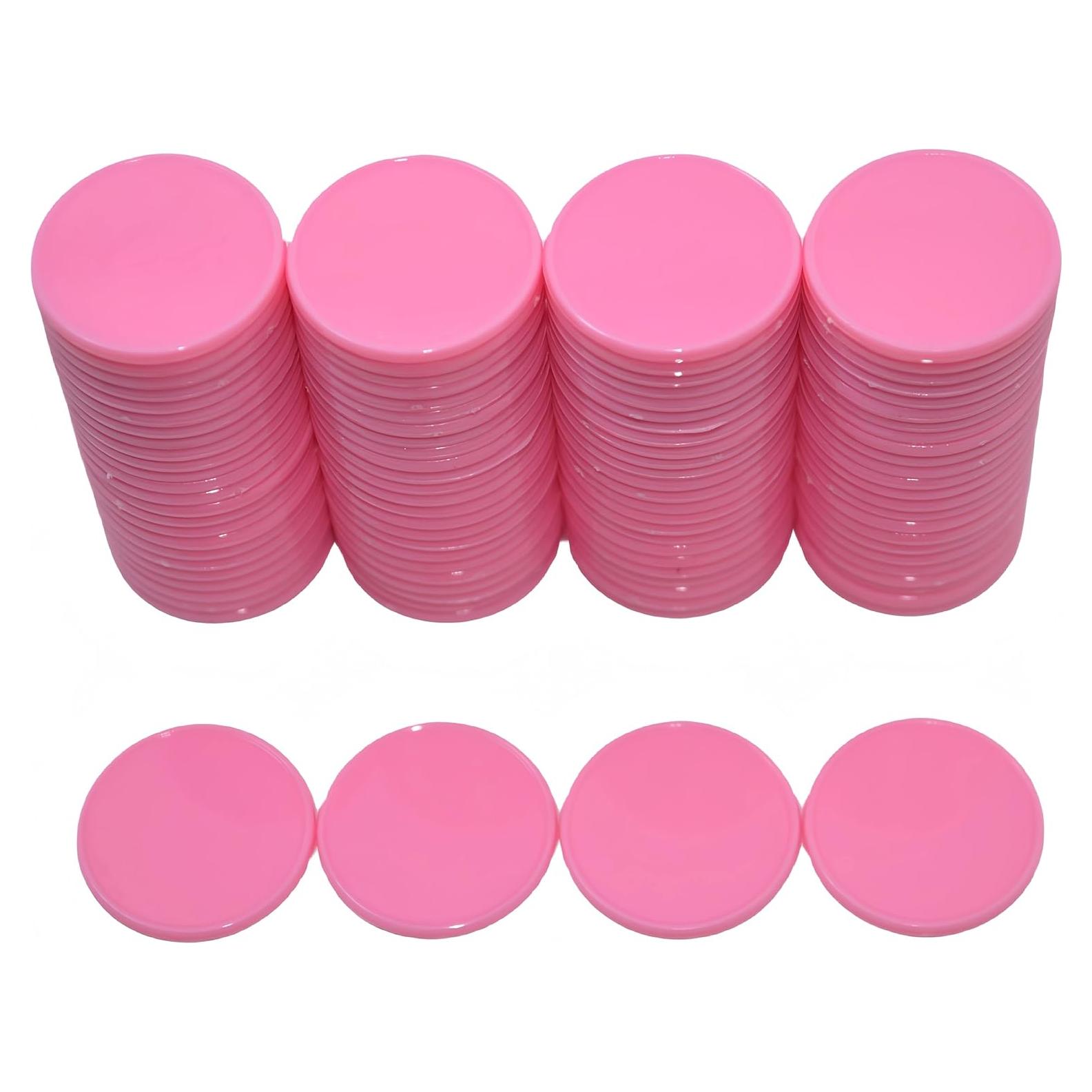 Set de 100 Contadores de Plástico Rosa SmartDealsPro 25mm