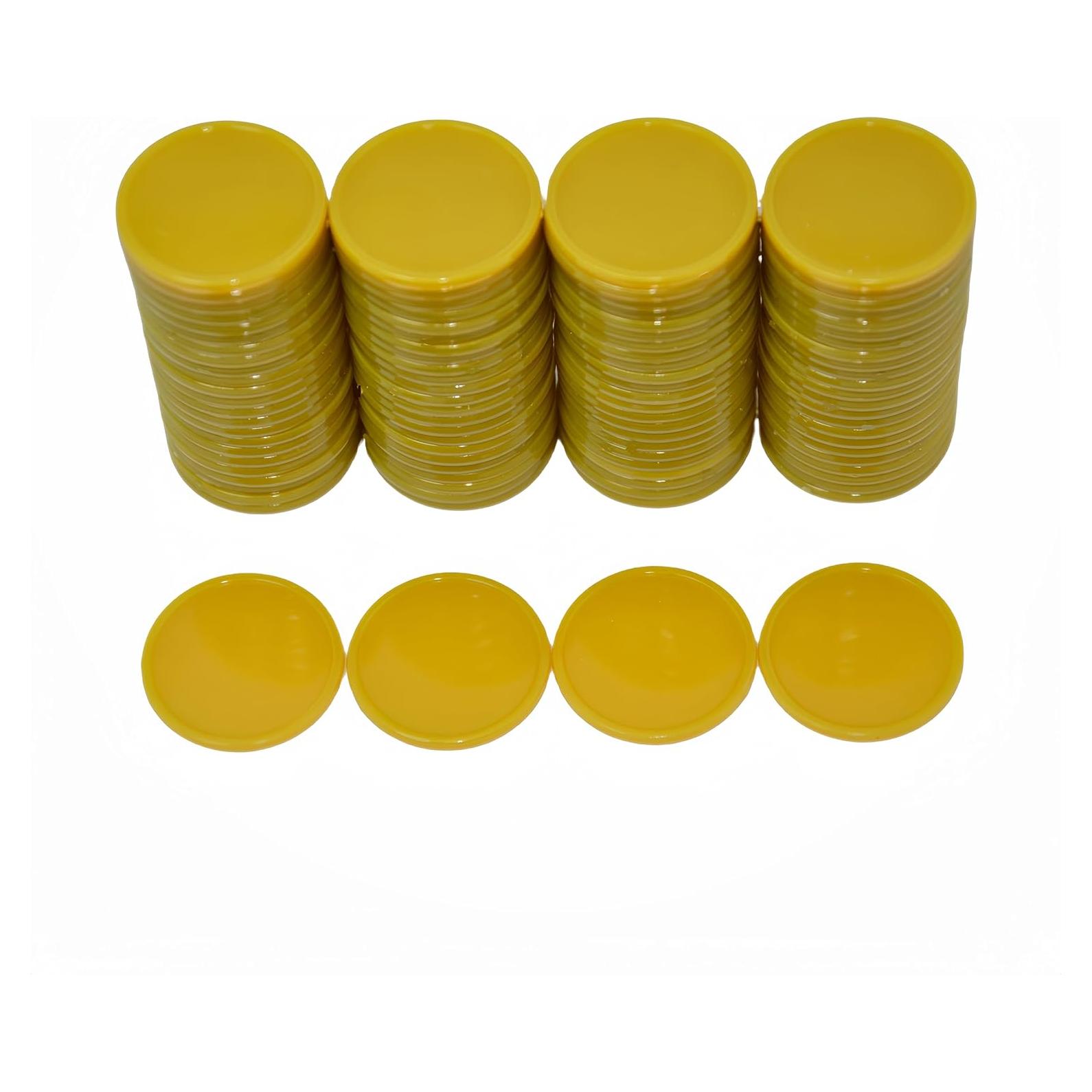 Set de 100 Fichas de Plástico 25mm Dorado - SmartDealsPro