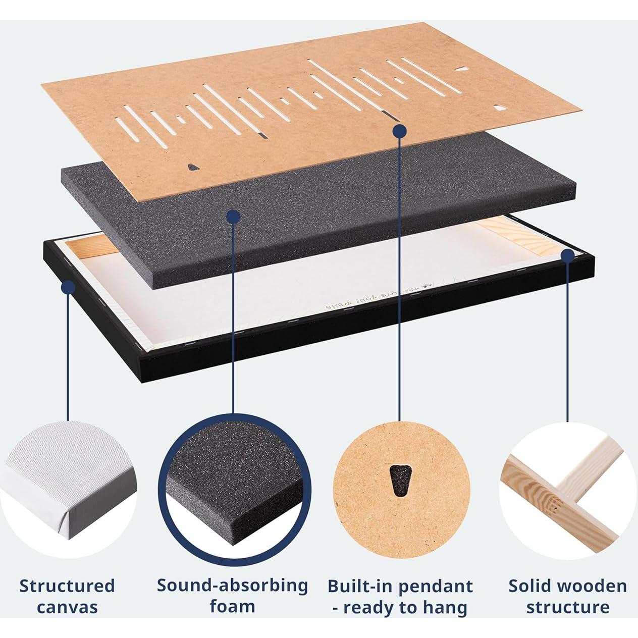 Lienzo Acústico Artgeist África 100x50 cm - 5 Piezas