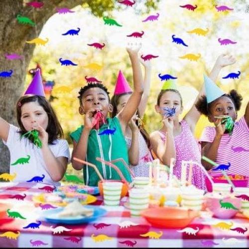 Confeti Dinosaurio JNSAXMI Metalizado 1900 Piezas Fiesta
