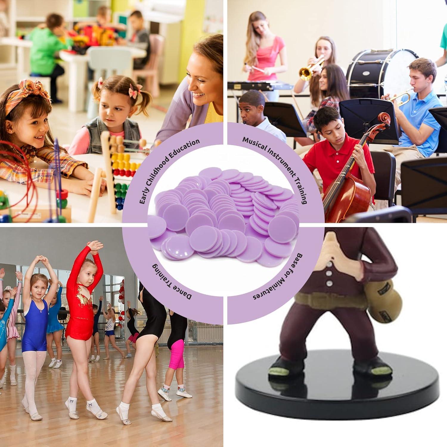 Juego de 100 Fichas de Plástico Cardo para Aprendizaje