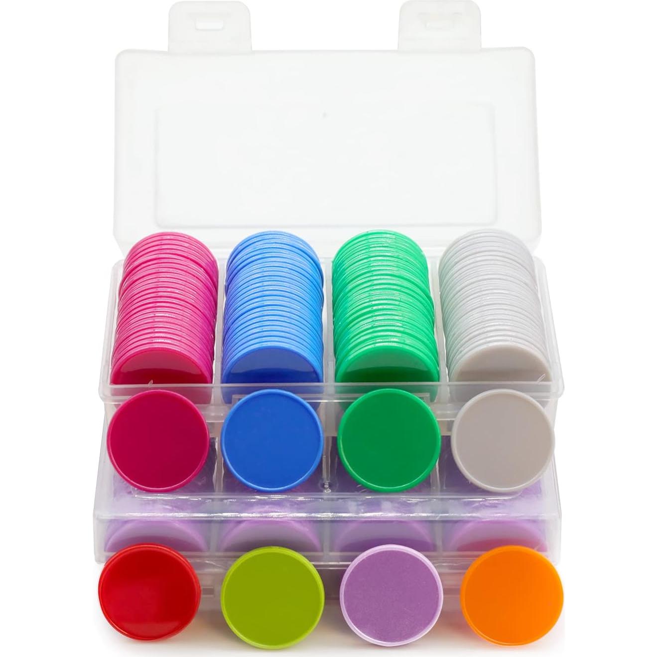 Juego de 100 Fichas de Plástico Cardo para Aprendizaje