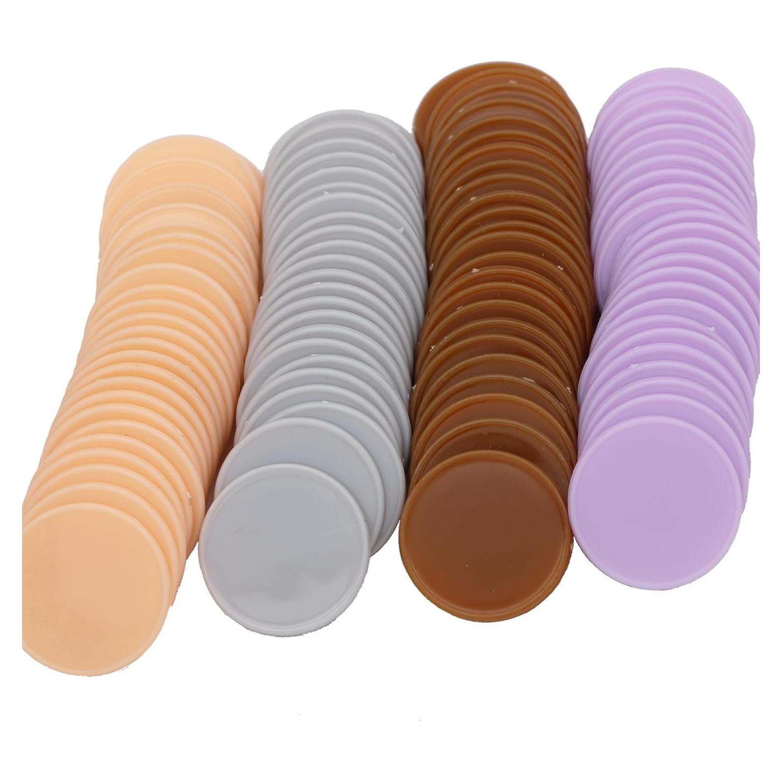 Juego de 100 Fichas de Plástico para Aprendizaje 25 mm