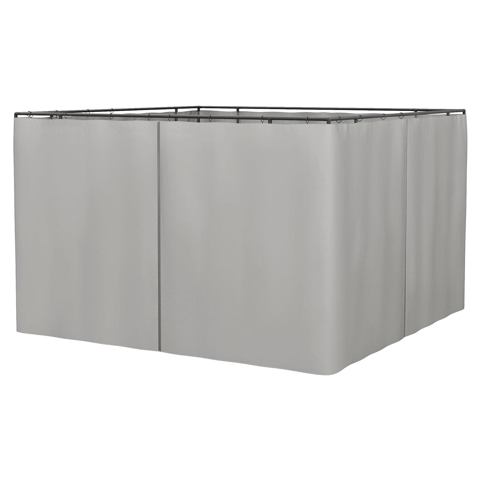 Cortinas Universales para Gazebo Outsunny 3.71 kg Gris Claro