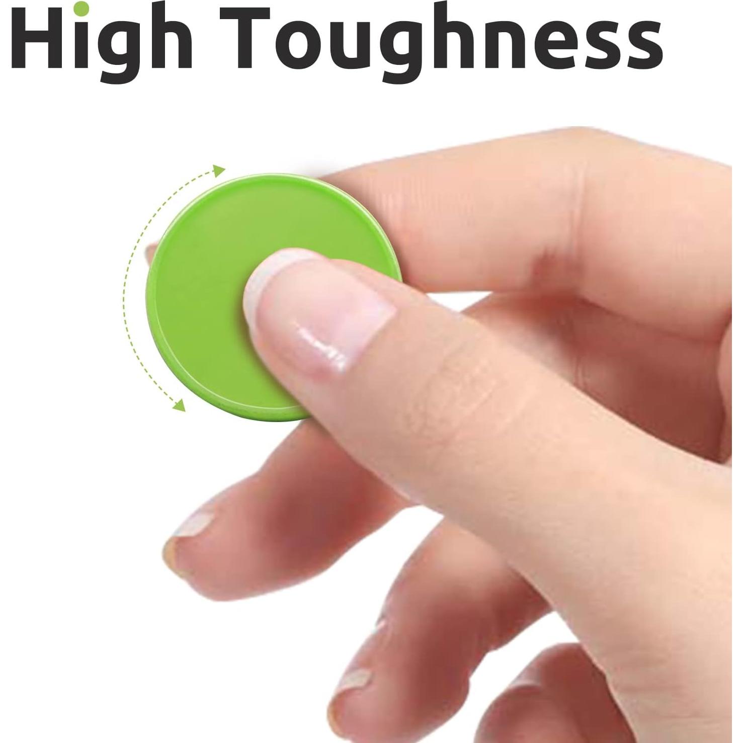 Juego de 100 Fichas de Plástico Verde Césped 25 mm