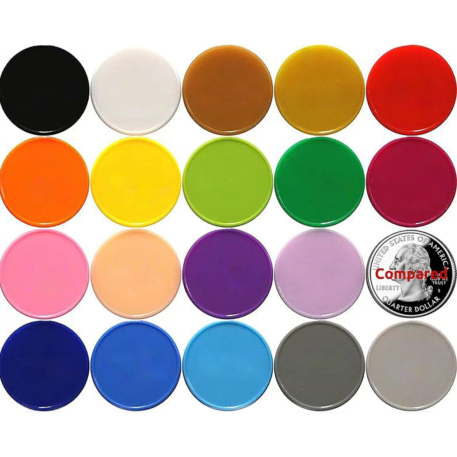 Juego de 100 Fichas de Plástico Verde Césped 25 mm