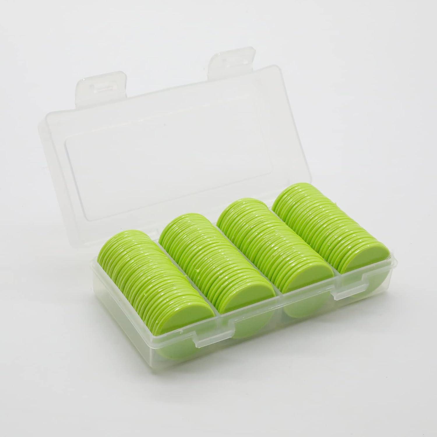 Juego de 100 Fichas de Plástico Verde Césped 25 mm