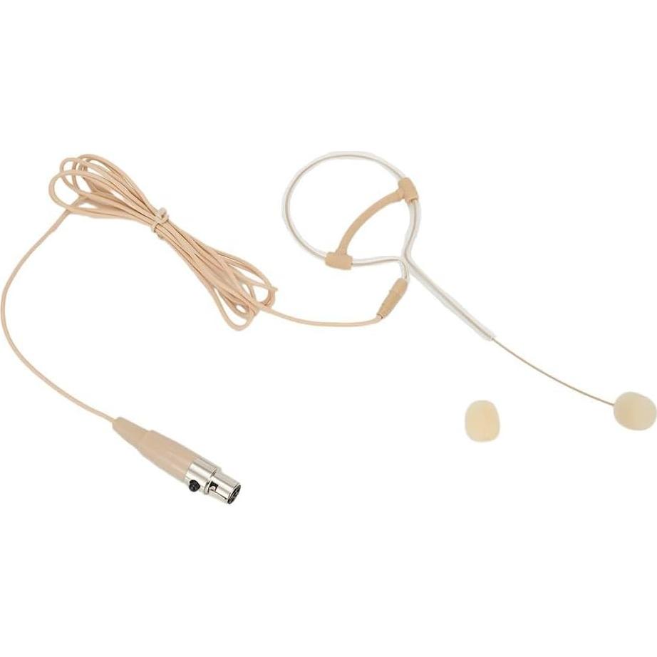 Micrófono de Diadema Beige con Conector 3.5mm y XLR