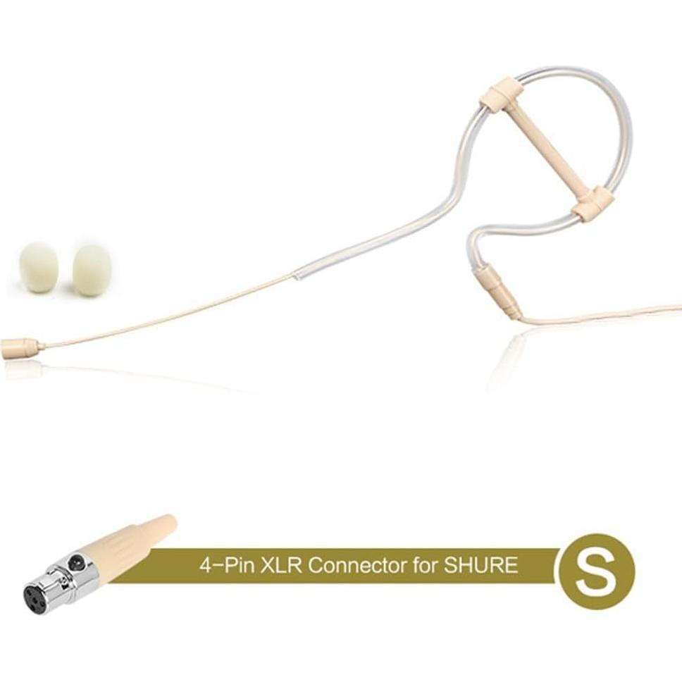 Micrófono de Diadema Beige con Conector 3.5mm y XLR