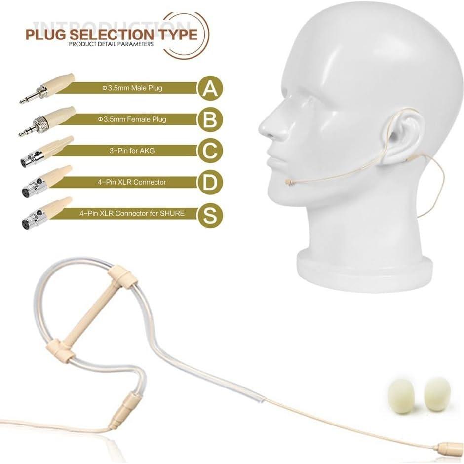 Micrófono de Diadema Beige con Conector 3.5mm y XLR