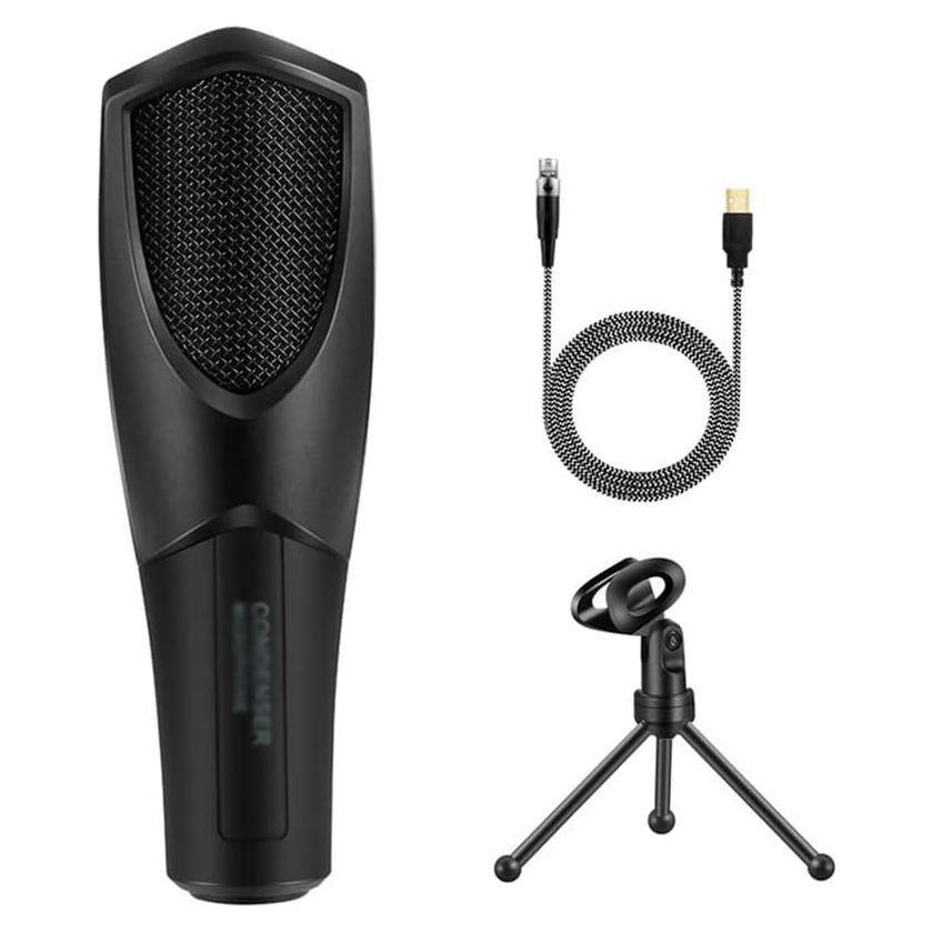 Micrófono de Condensador USB MSUDGH con Trípode Plegable