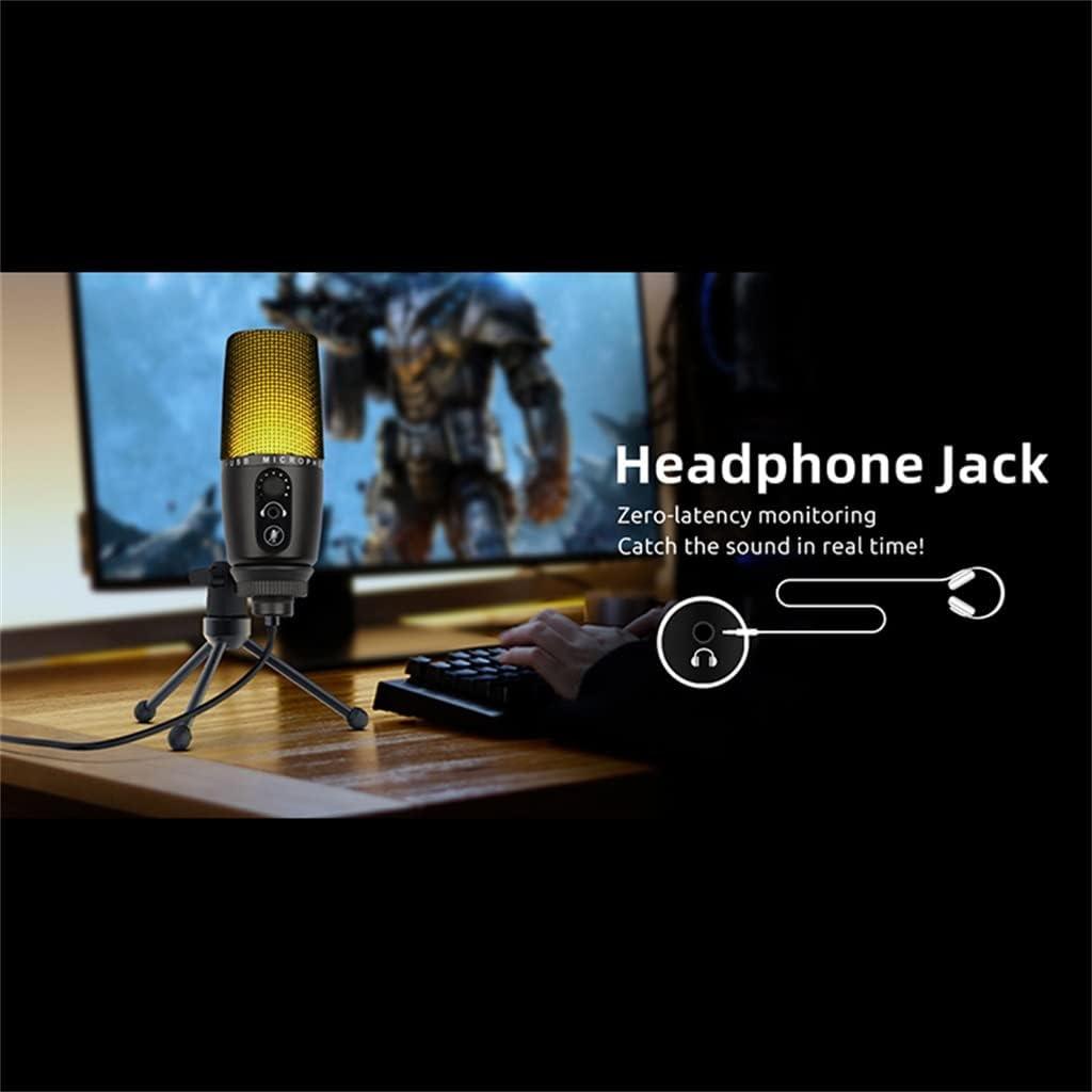 Micrófono de Condensador USB MSUDGH con Luz RGB 20 kHz