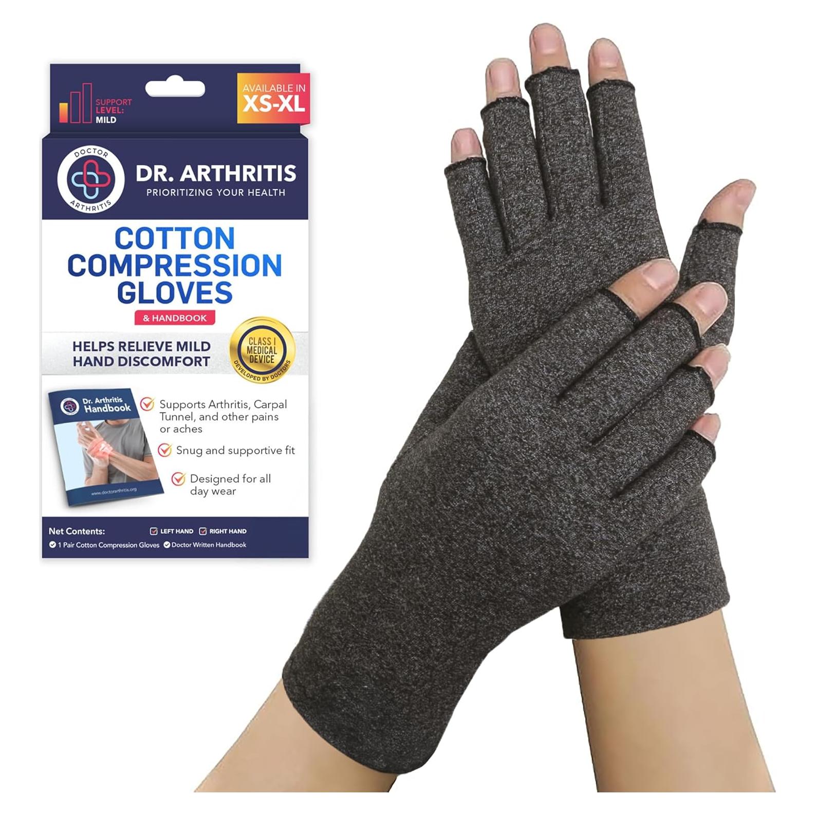 Guantes de Compresión Dr. Arthritis para Artritis - Gris M