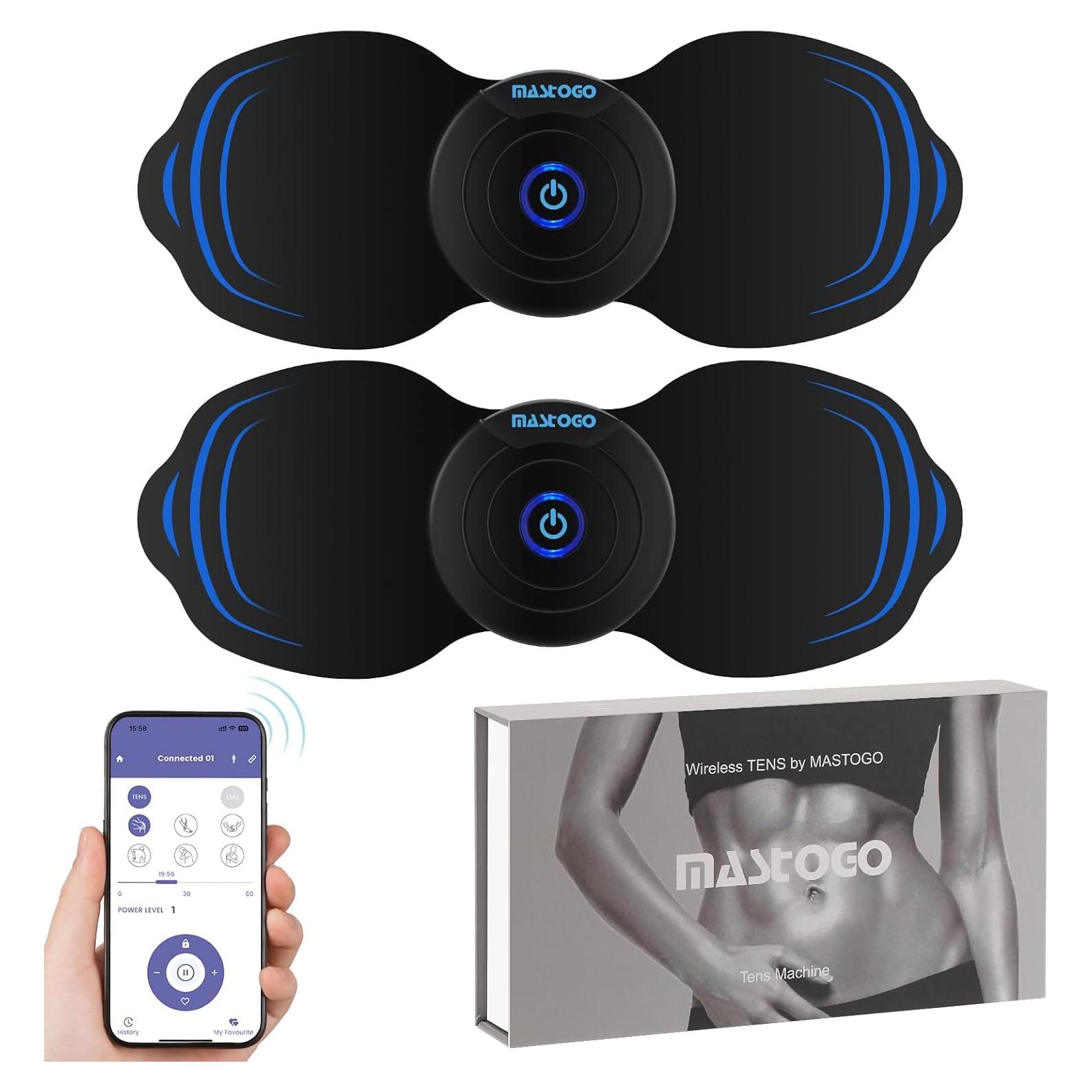 Estimulador Muscular Inalámbrico TENS EMS - 12 Modos, Control App