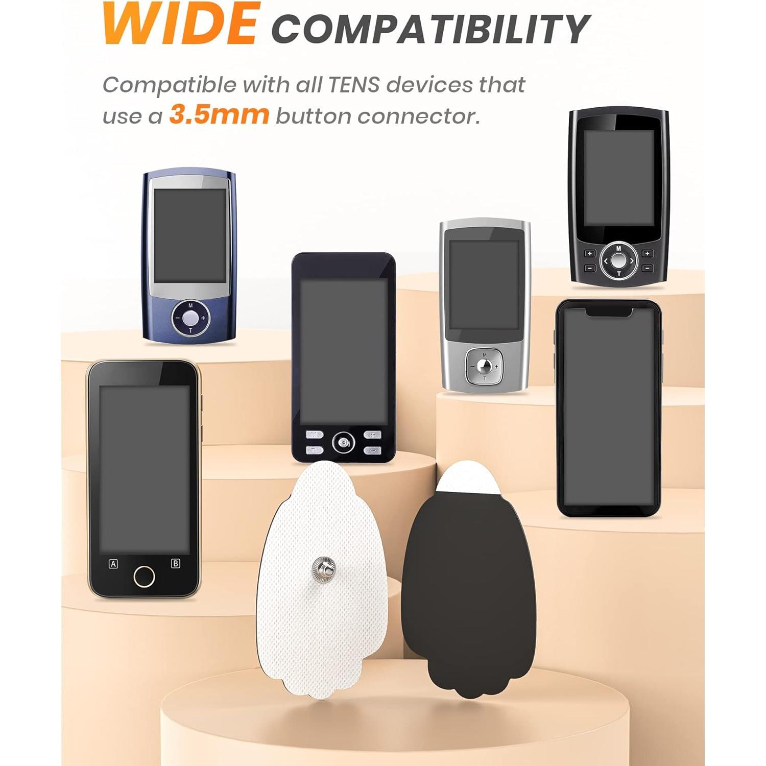 Paquete de 20 Almohadillas TENS AVCOO Reutilizables Sin Látex