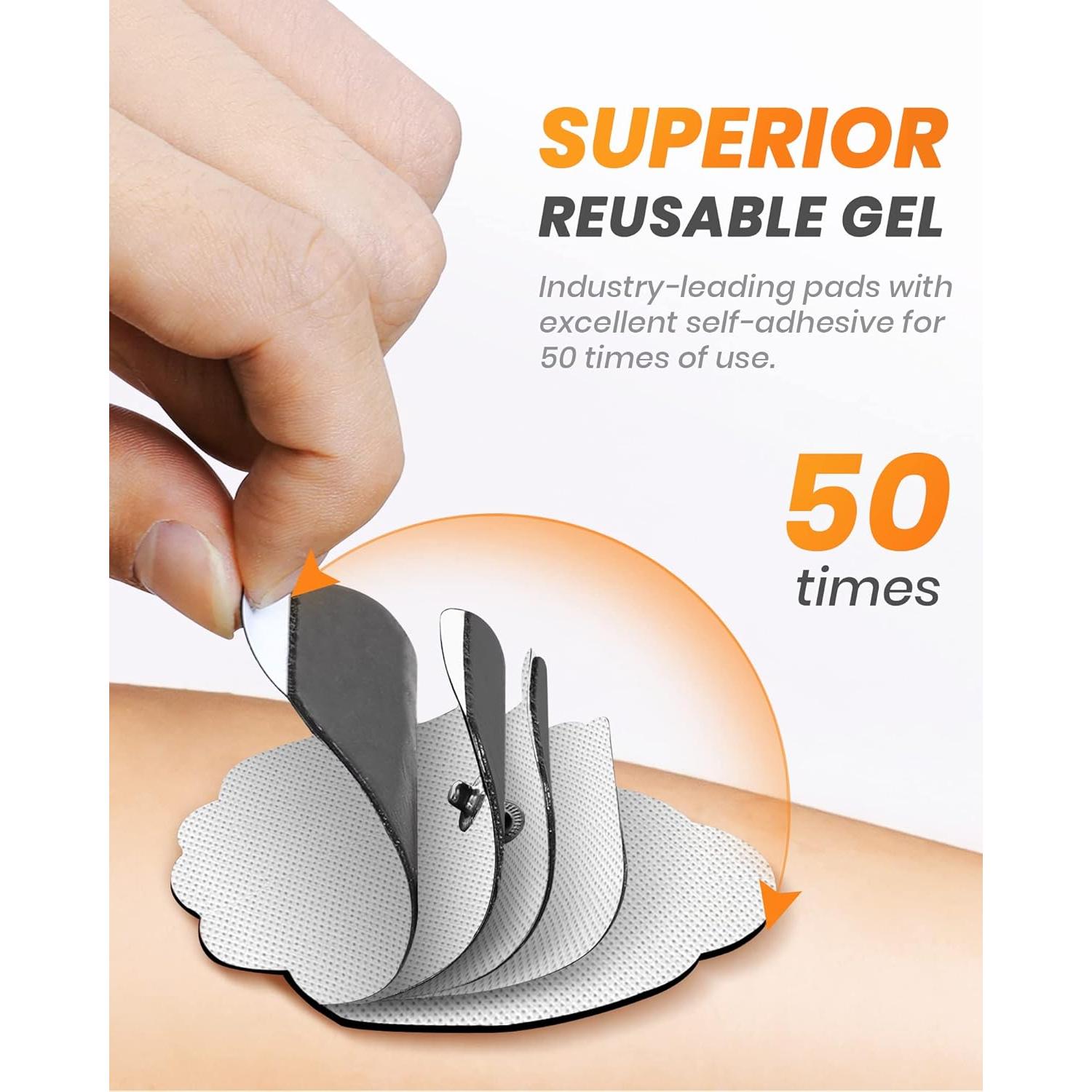 Paquete de 20 Almohadillas TENS AVCOO Reutilizables Sin Látex