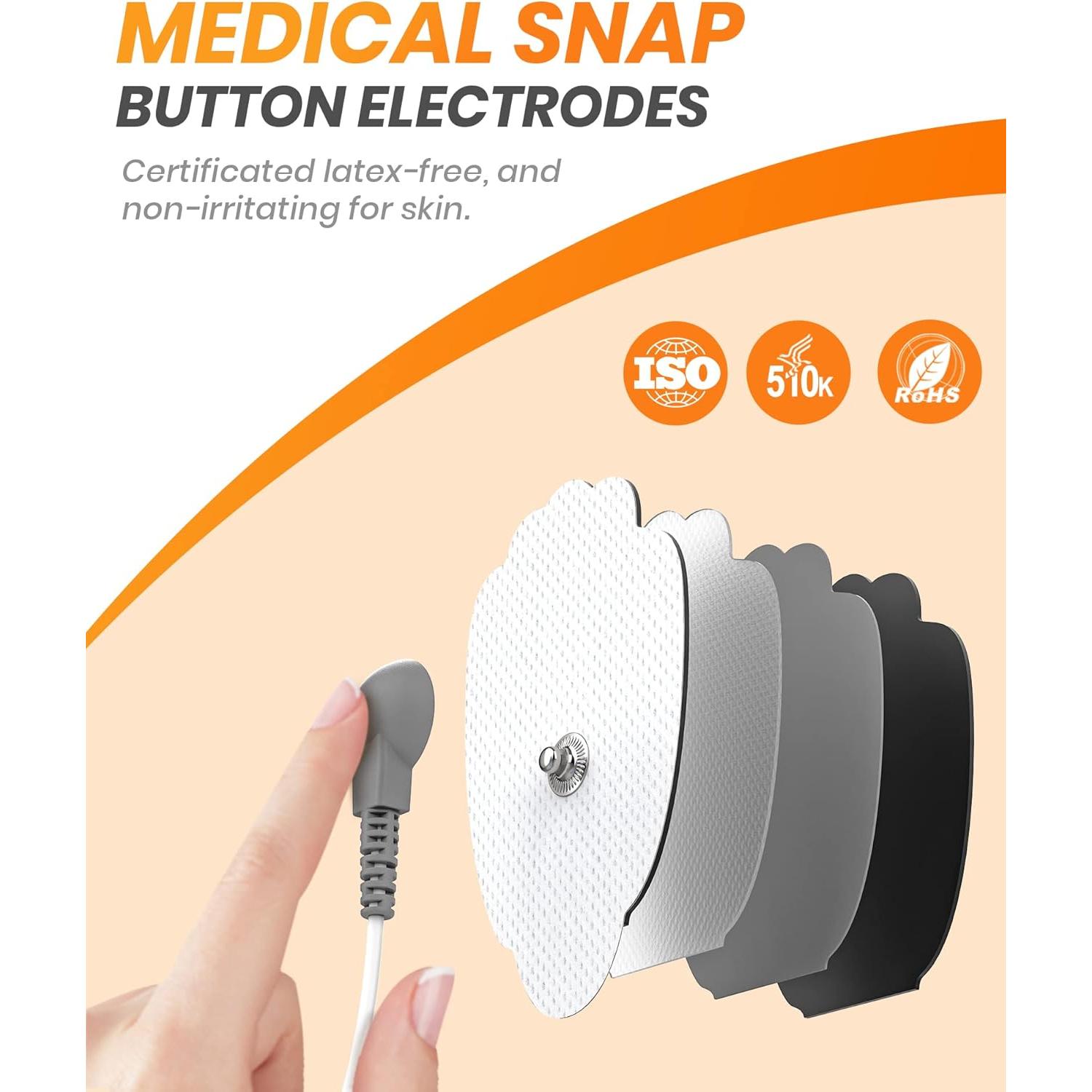 Paquete de 20 Almohadillas TENS AVCOO Reutilizables Sin Látex