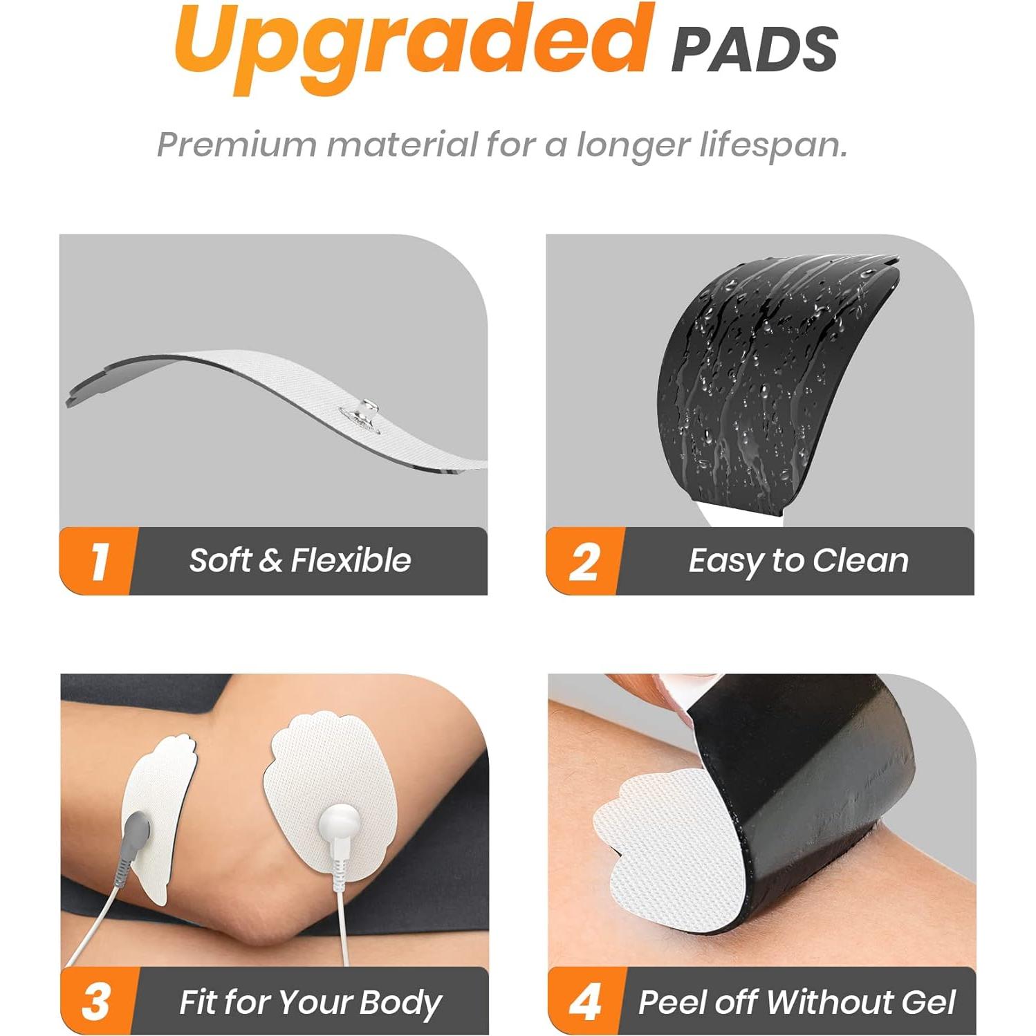 Paquete de 20 Almohadillas TENS AVCOO Reutilizables Sin Látex