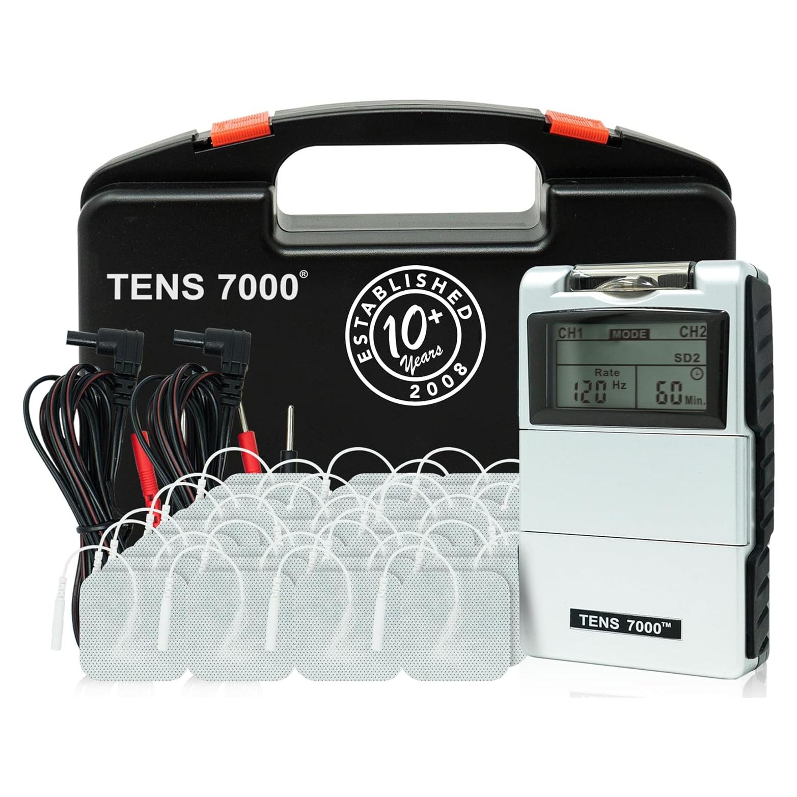 Estimulador Muscular TENS 7000 con 48 Almohadillas Electrodos