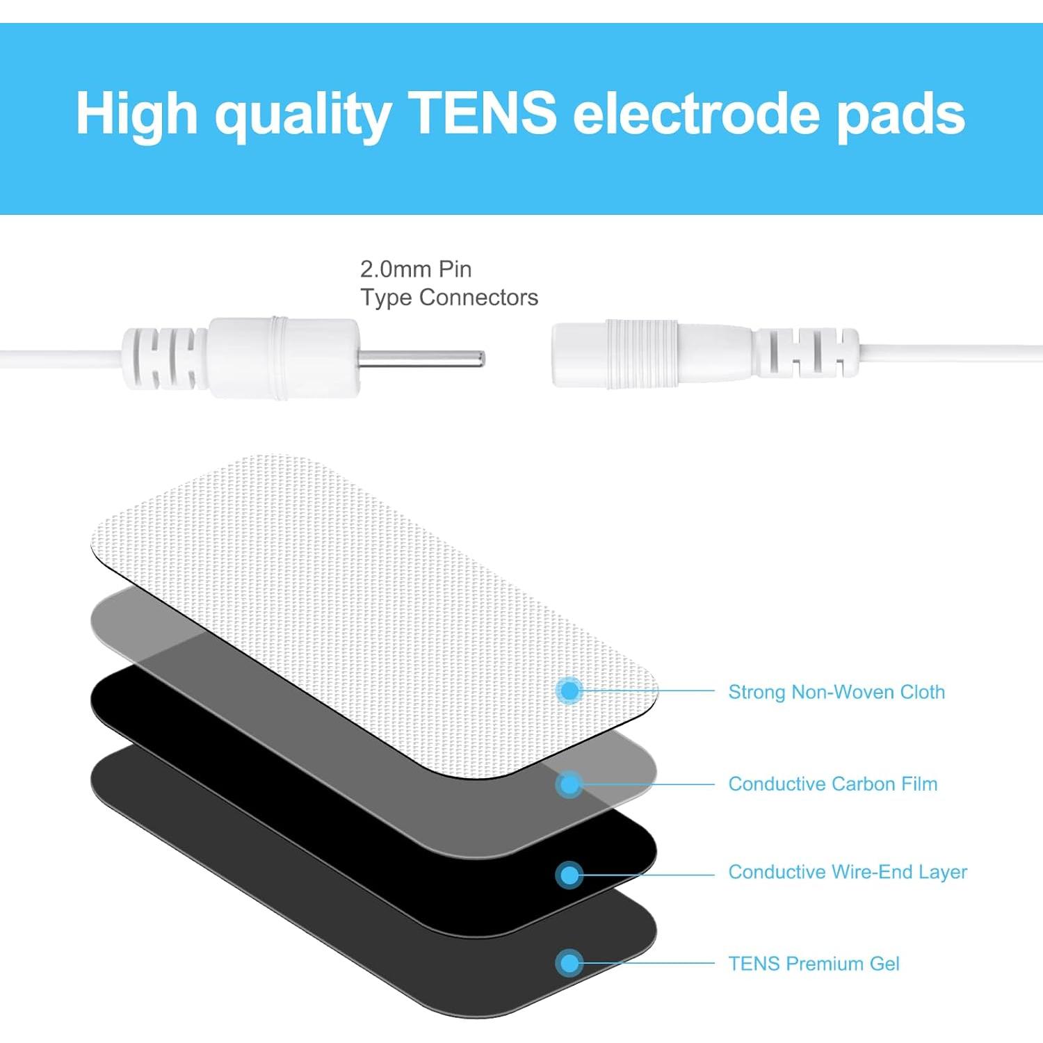 Electrodos TENS Glamgen 32 PCS con Estuche de Transporte