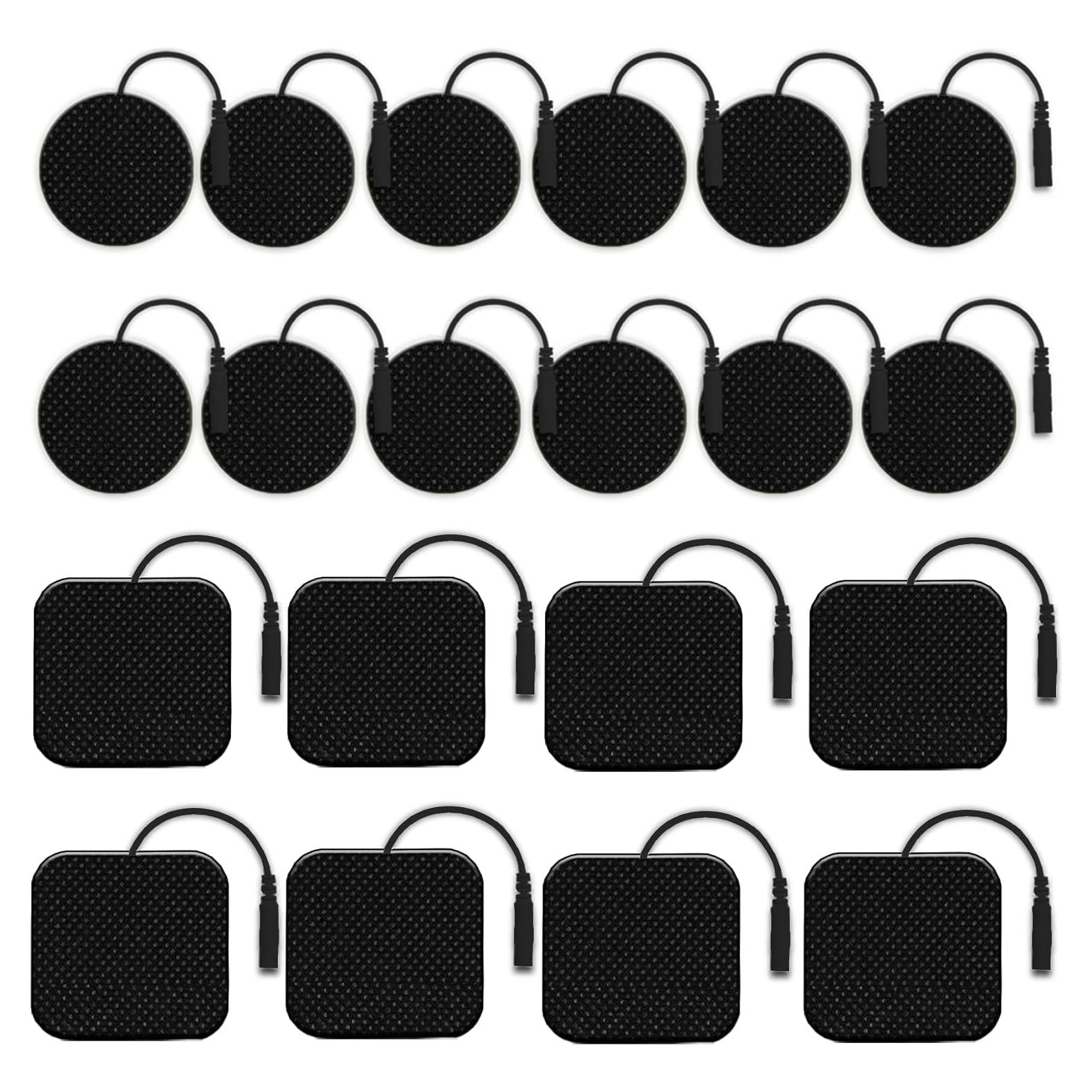 PADS DE ELECTRODOS TENS Anrlafie 20 Pcs Reutilizables 2x2"