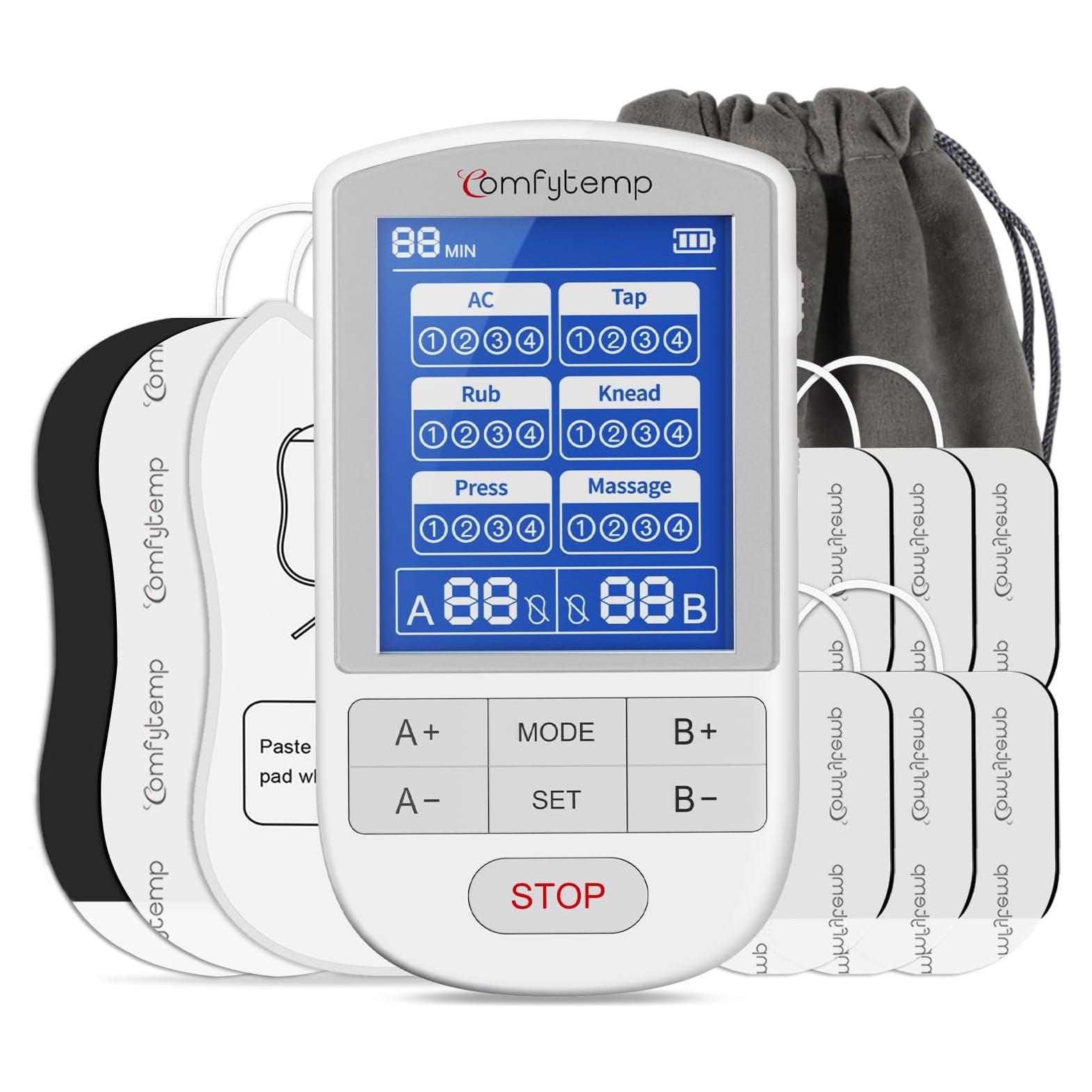 Estimulador Muscular TENS Comfytemp Doble Canal 24 Modos