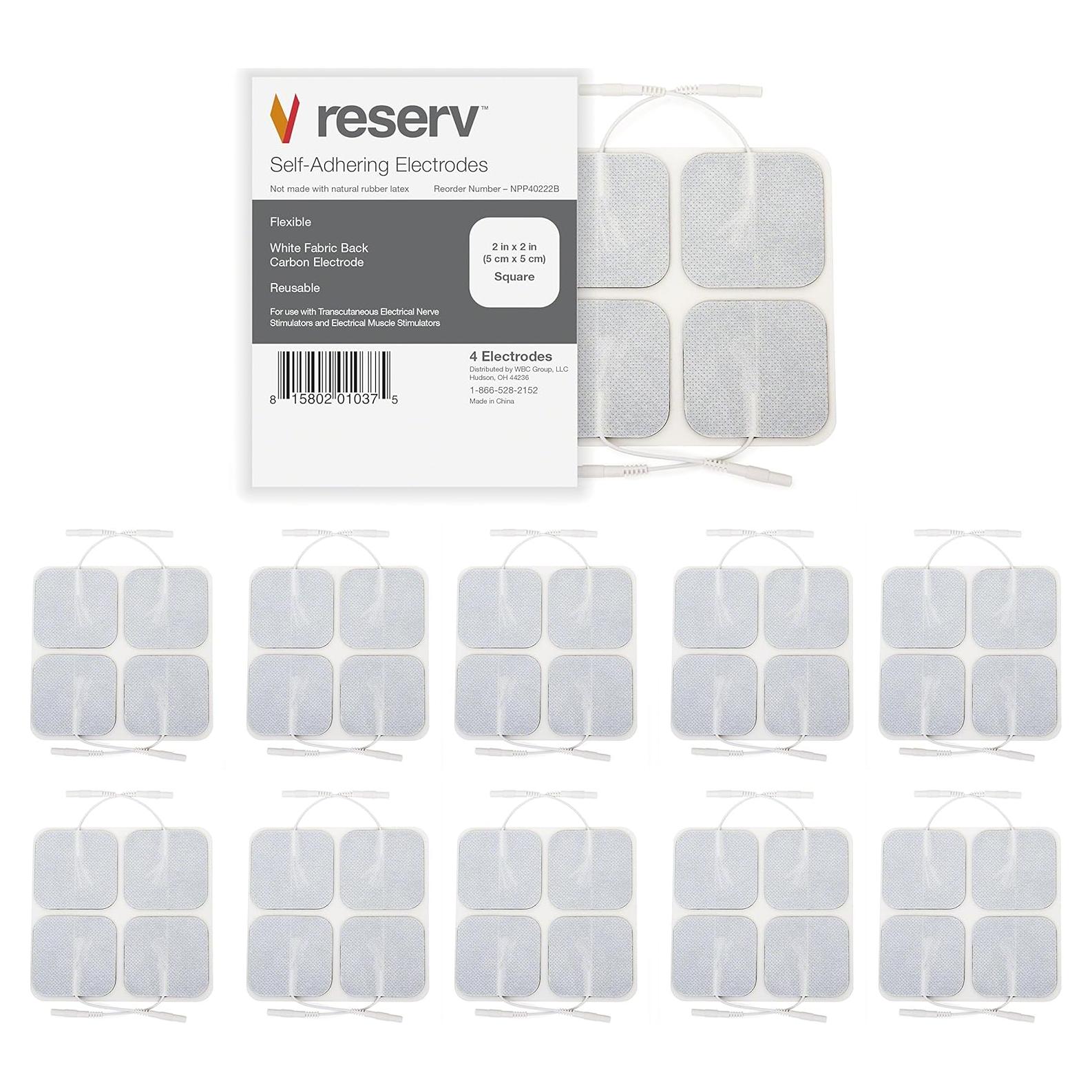 Electrodos Reutilizables 5x5cm Reserv para Unidad TENS - 40 Piezas