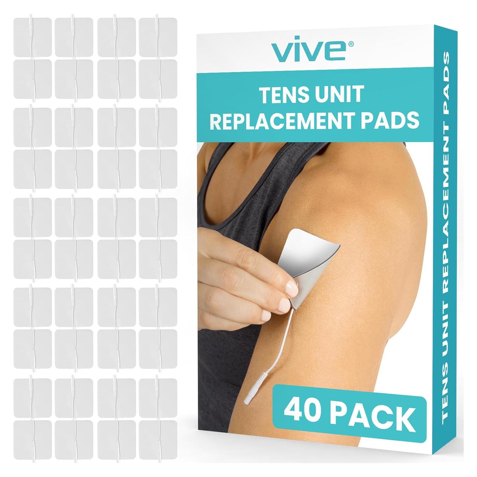 PADS DE ELECTRODO REEMPLAZO VIVE - 40 UNIDADES, 2MM, REUTILIZABLES