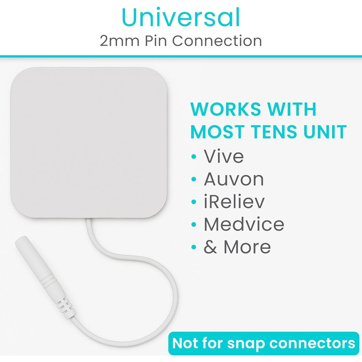 PADS DE ELECTRODO REEMPLAZO VIVE - 40 UNIDADES, 2MM, REUTILIZABLES