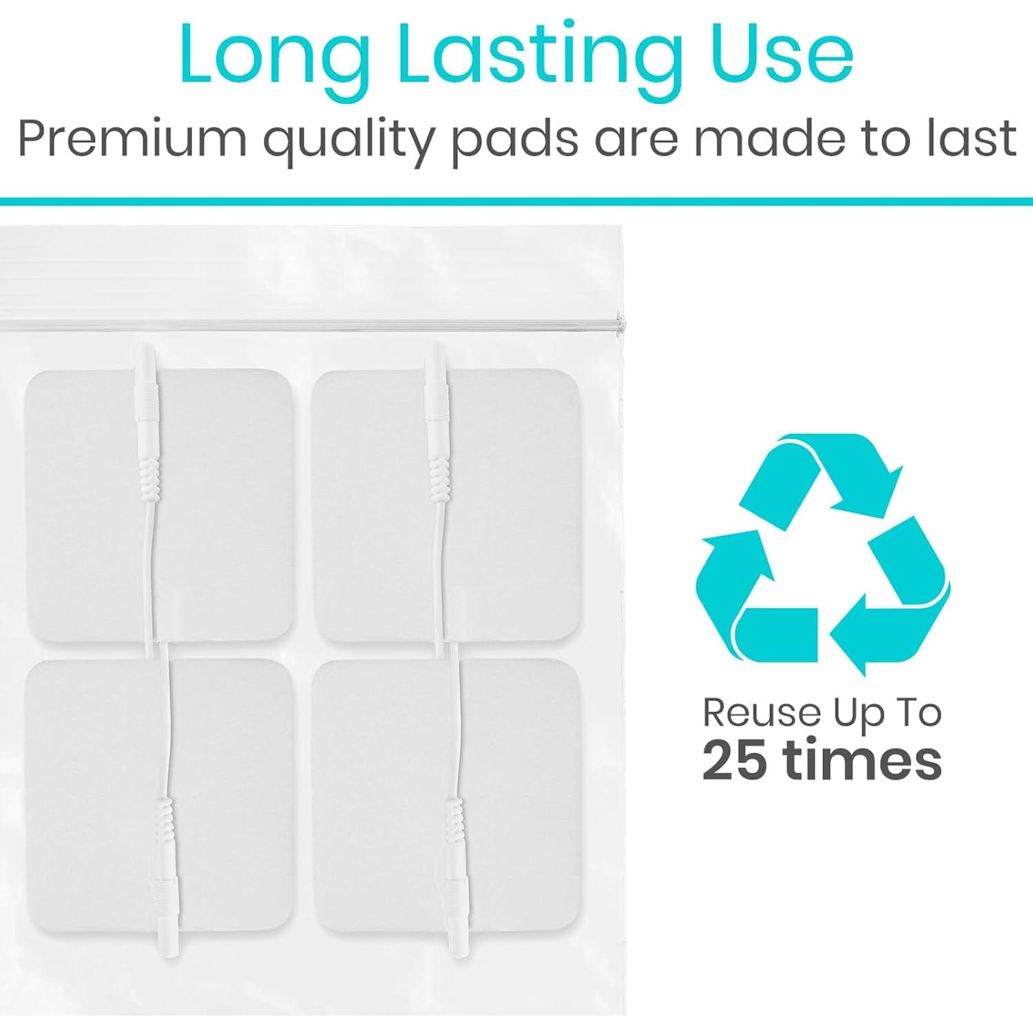 PADS DE ELECTRODO REEMPLAZO VIVE - 40 UNIDADES, 2MM, REUTILIZABLES