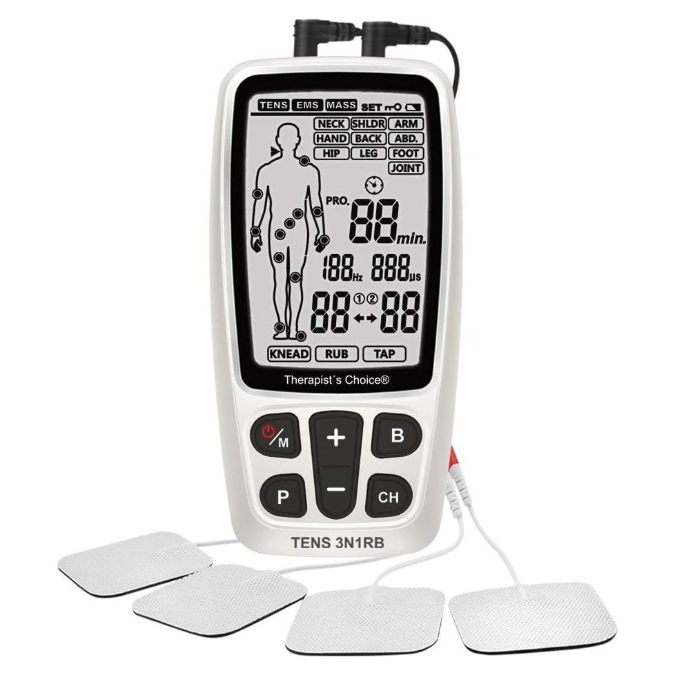 Estimulador TENS/EMS Recargable Elección del Terapeuta - 30 Programas