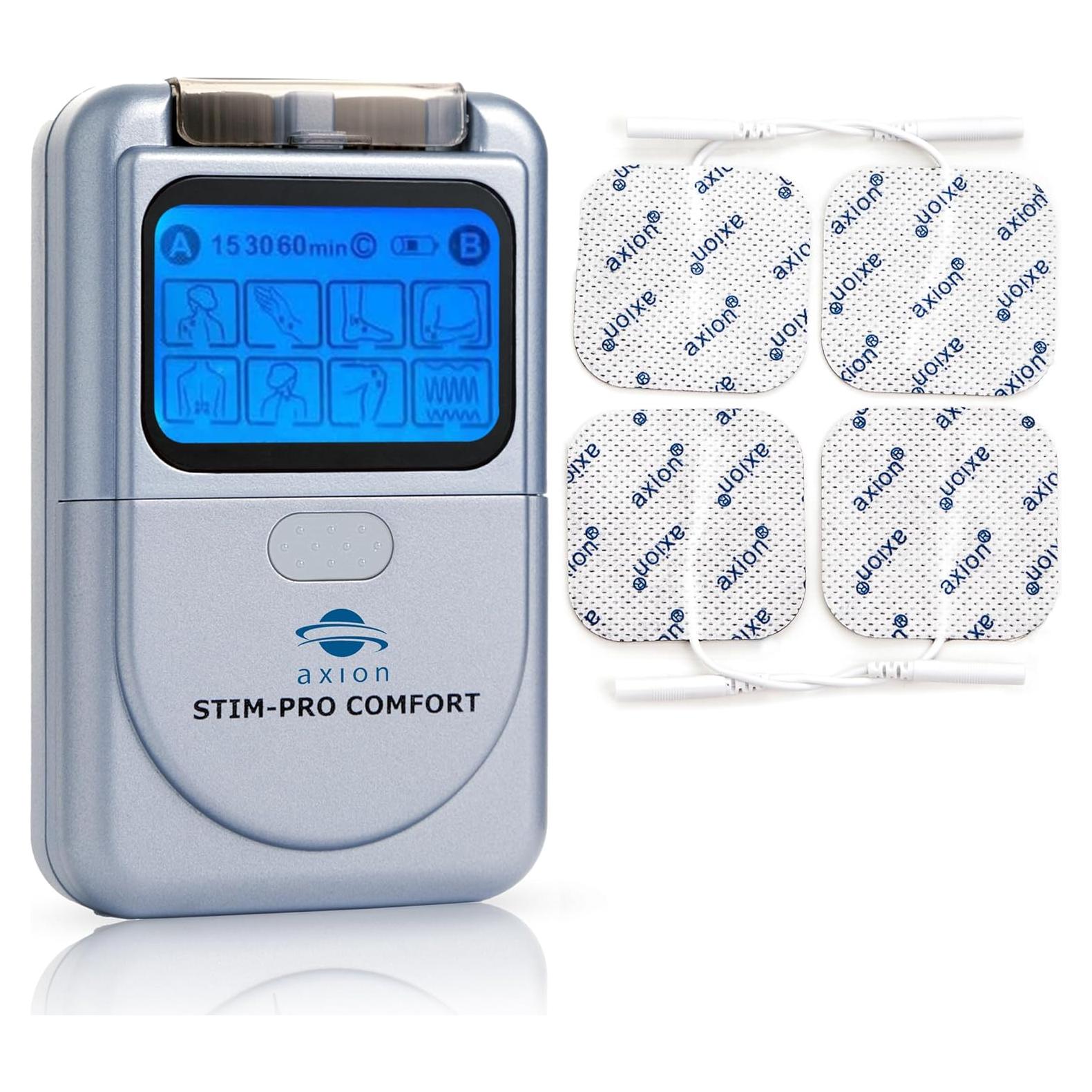 Unidad TENS Axion 1023 - Estimulador Muscular con 4 Electrodos