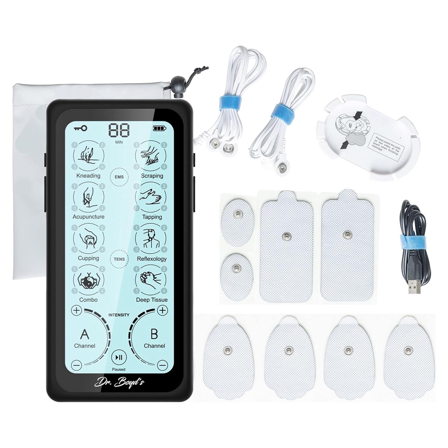 Unidad TENS y EMS Dr. Boyd Avanzada X - 32 Modos, Pantalla Táctil
