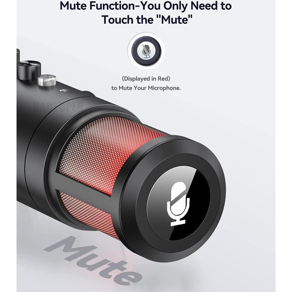 Micrófono USB Profesional MSUDGH con Iluminación RGB