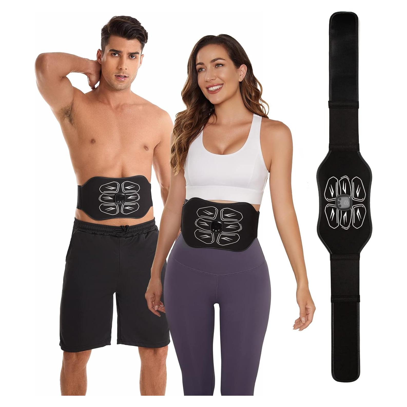 Estimulador Muscular EMS Abdominal Portátil MH-1085 Ajustable