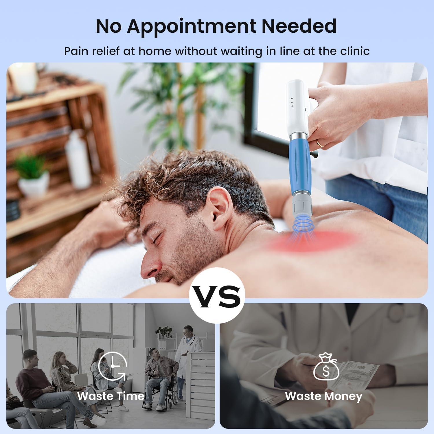 Máquina de Terapia de Ondas de Choque Profesional ZumifyCool T800 - Alivio Dolor Articulaciones y Músculos