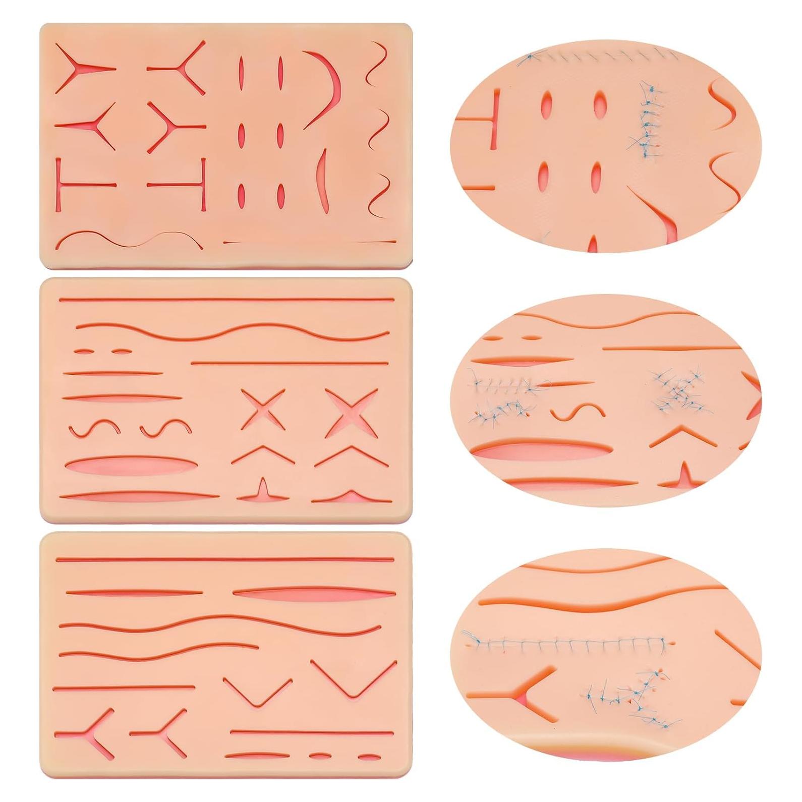 Kit de Práctica de Sutura 3 Piezas ZongHan - Almohadillas Reutilizables