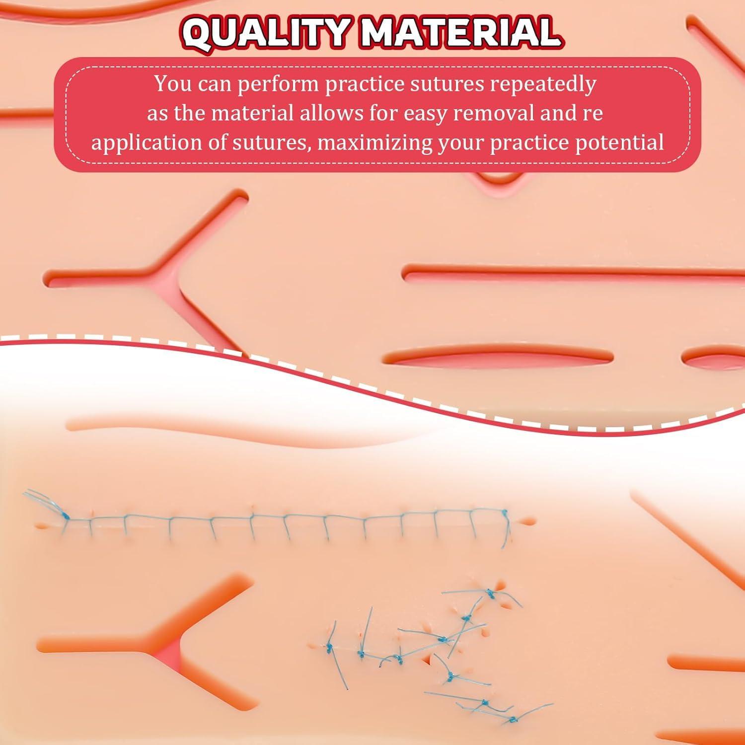 Kit de Práctica de Sutura 3 Piezas ZongHan - Almohadillas Reutilizables