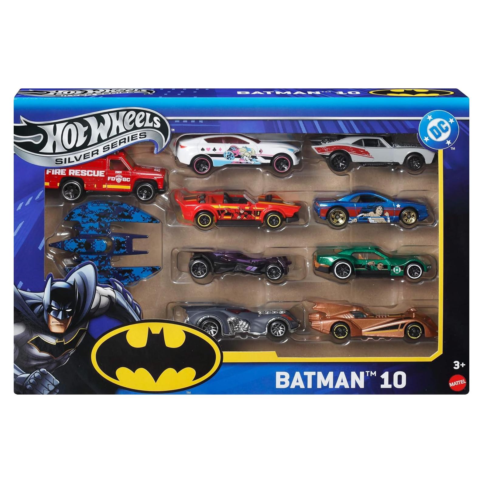 Paquete de 10 Hot Wheels Batman 1:64 Mattel - Vehículos de Metal