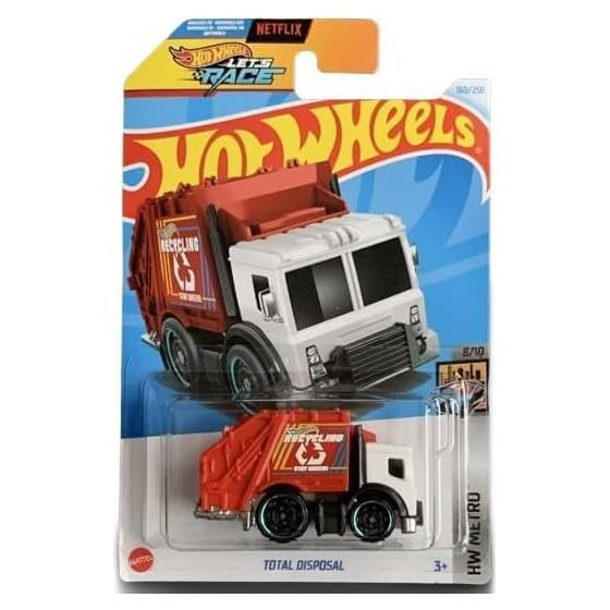 Coche de Juguete Hot Wheels Total Disposal Rojo 1:64