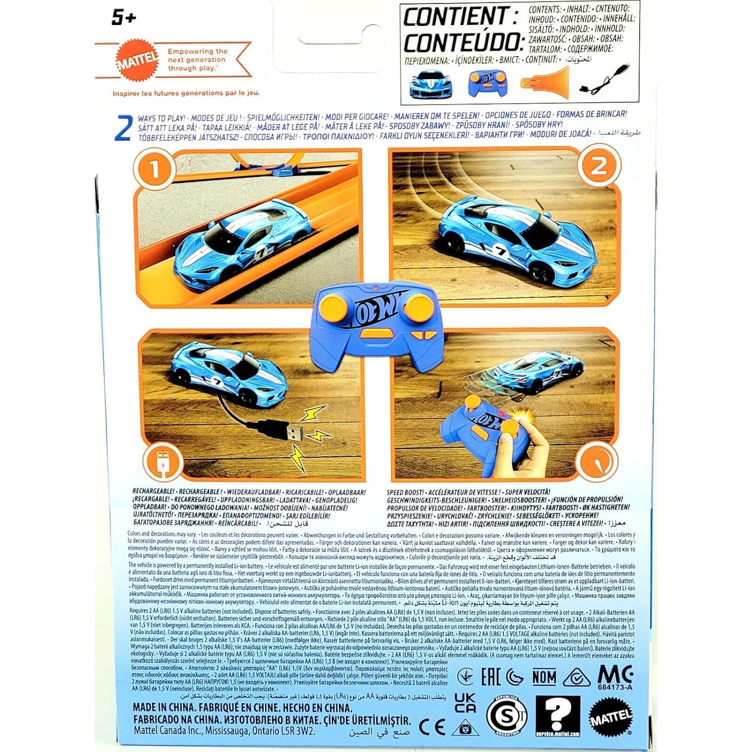 Auto Control Remoto Hot Wheels R/C 1:64 Azul - Diecast