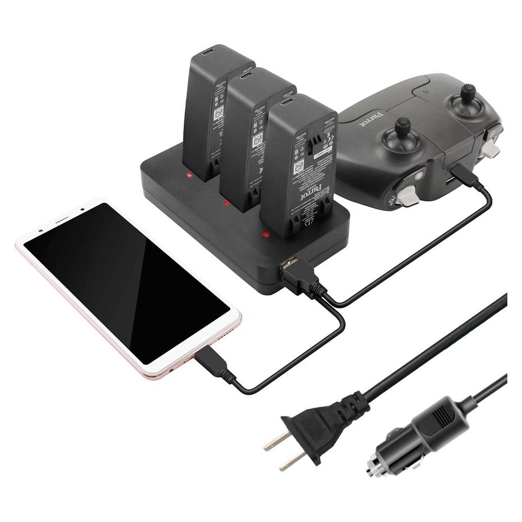 Cargador Multifuncional Hanatora para Baterías Parrot ANAFI